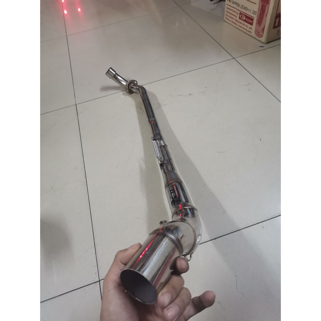 cổ pô sirius kong 2 khúc inox (chưa bao gồm lon pô)