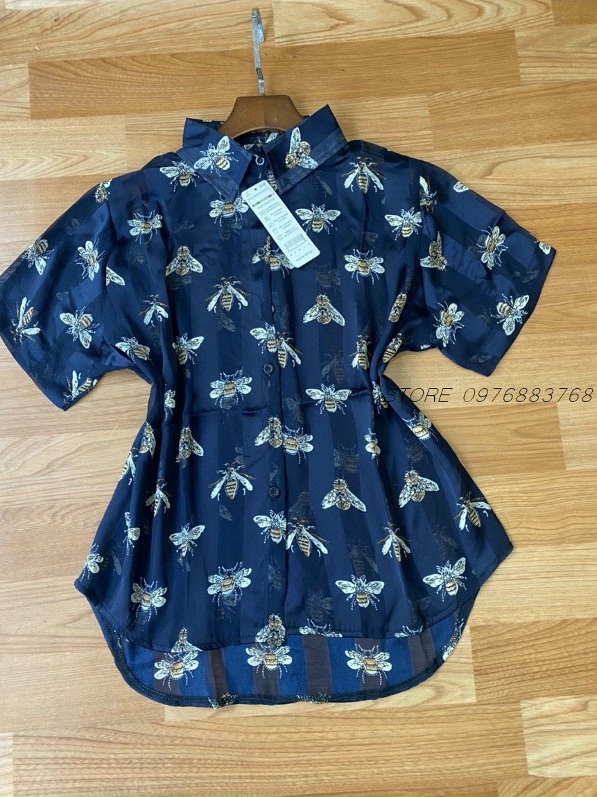 [HCM]Áo Sơ Mi Ong Ngắn Tay Chất Lụa Tơ Siêu Hot