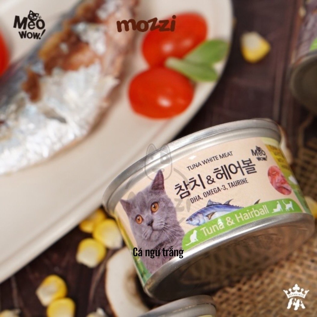 Pate for Cats White Tuna Meat Meowow Can 80Gr