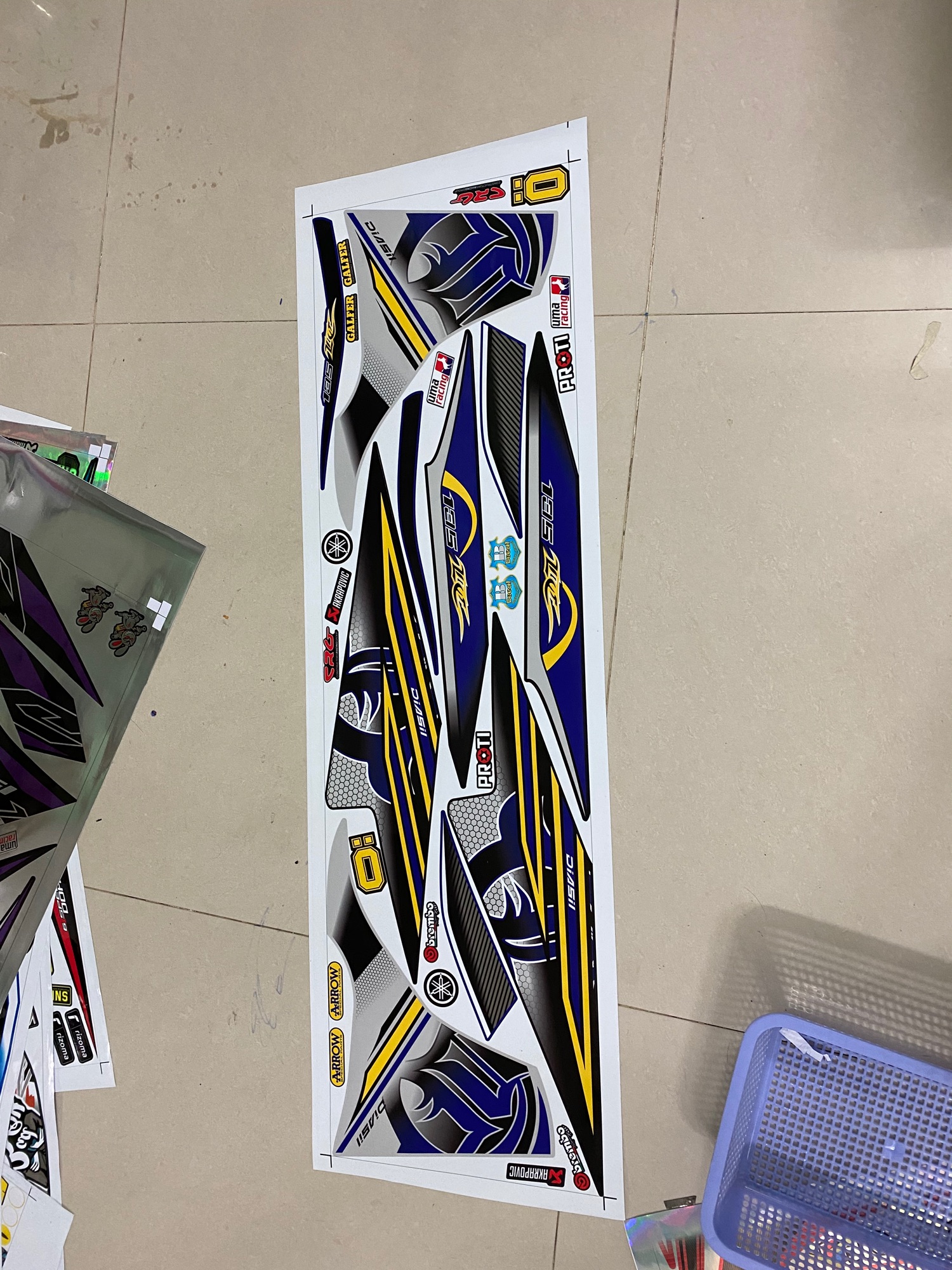 Tem chế tem rời exciter 2011 135 Lc bạc xanh gp
