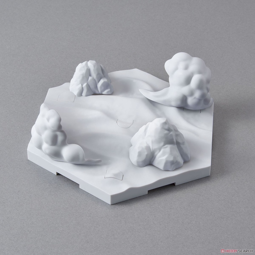 [Hoàn Tiền 10%]Mô hình lắp ráp giá đỡ trưng bày CUSTOMIZE SCENE BASE (SNOWFIELD Ver.) 03 Bandai