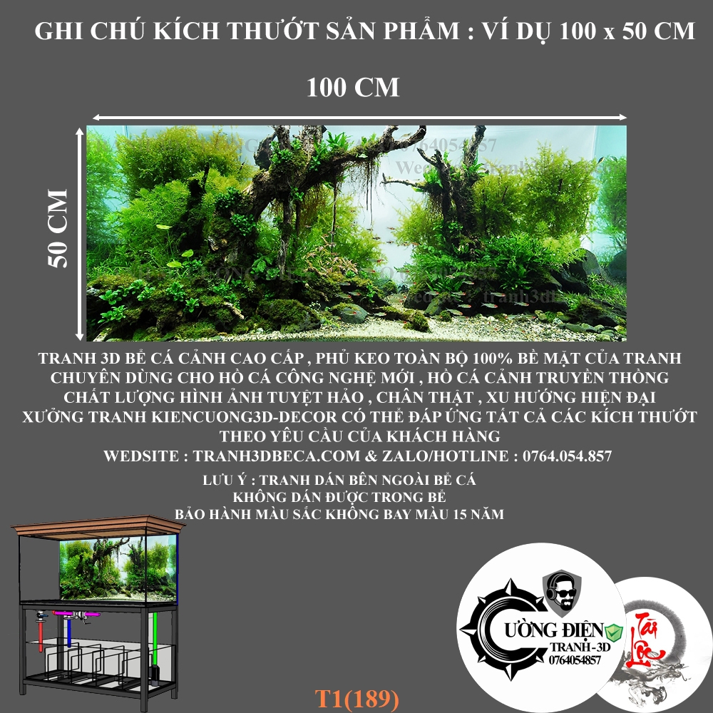 [Tặng Đồ Dán+Sticker] Tranh 3D dán bể cá cảnh hồ thuỷ sinh