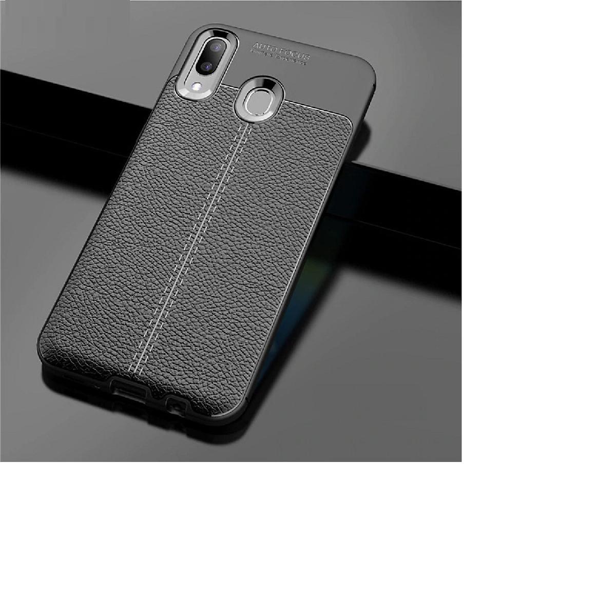 Ốp lưng dẻo thời trang giả da AutoFocus cho điện thoại Samsung Galaxy A20s