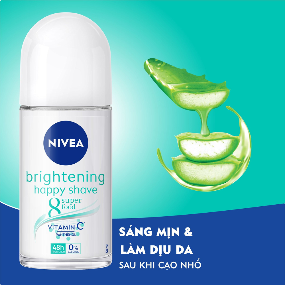 Lăn Ngăn Mùi Nivea Brightening Happy Shave 50ml