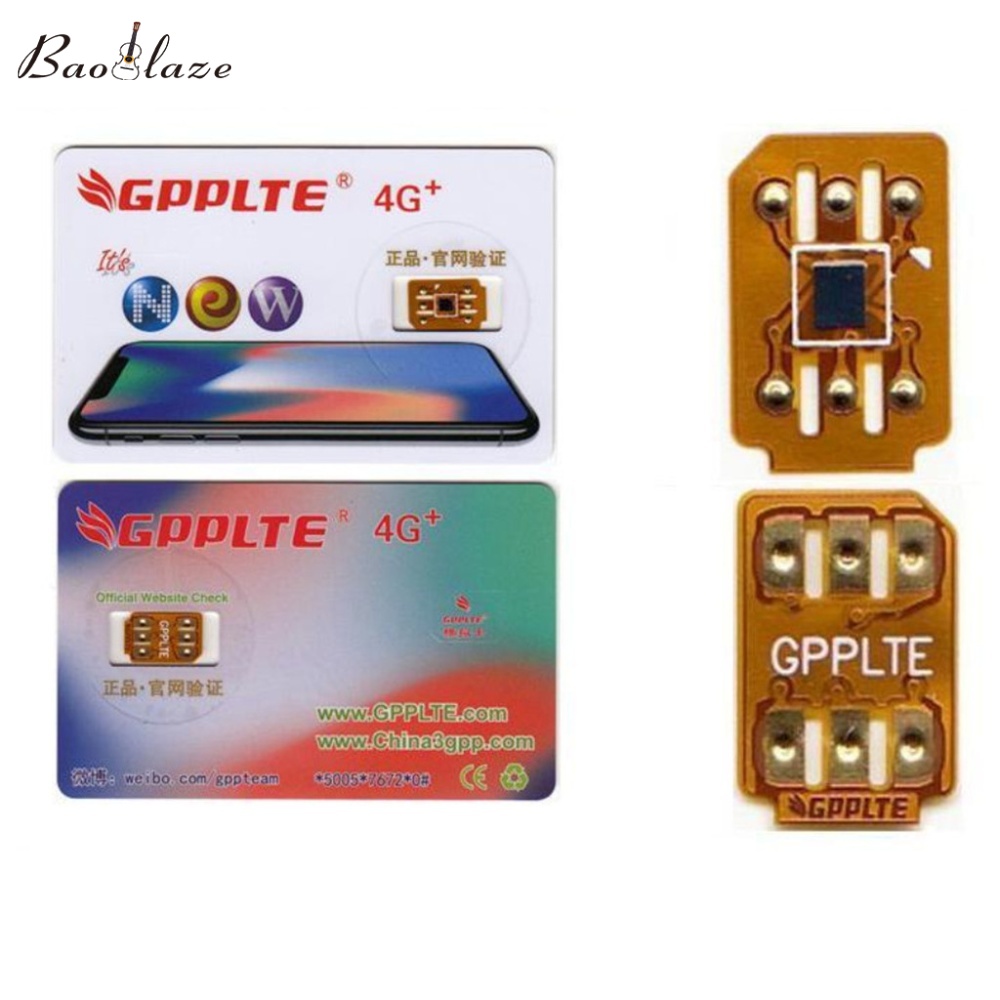 Baoblaze Unlock Turbo Sim Card GPP LTE 4G+ Pro 2 for iPhone 8 7 6S 6 Plus + 5S 5C 5