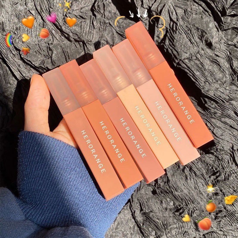 [MẪU MỚI LOẠI XỊN] Son kem nhung lì Herorange – CAVALI – Hàng nội địa Trung chất son lì mịn môi kháng nước