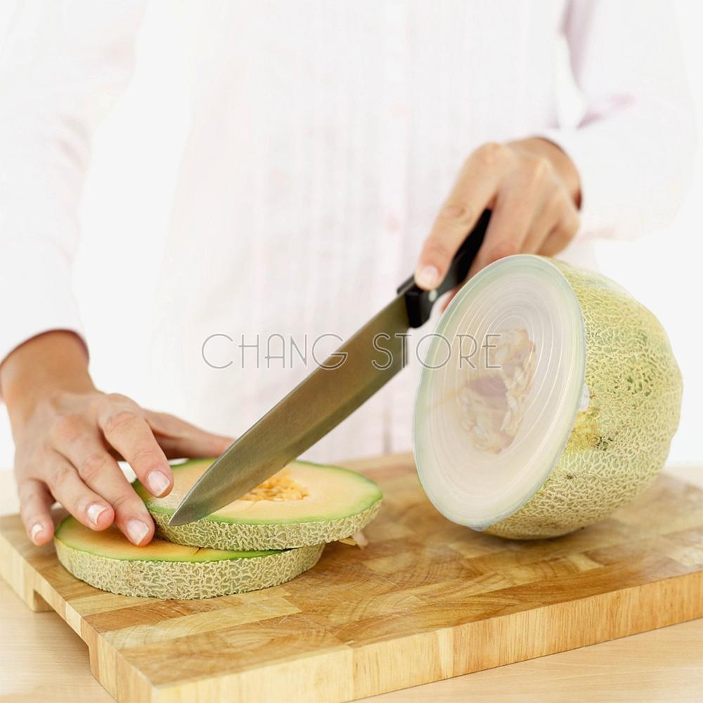 Bộ 6 Nắp Đậy Silicon Thay Thế Màng Bọc Thực Phẩm