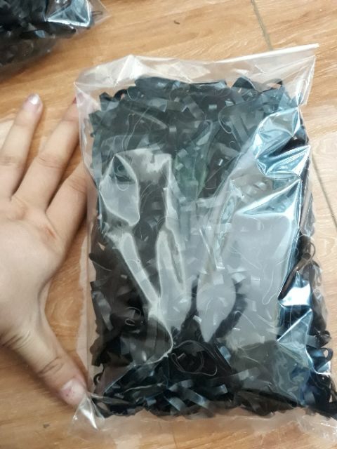 100 dây chun buộc tóc màu đen