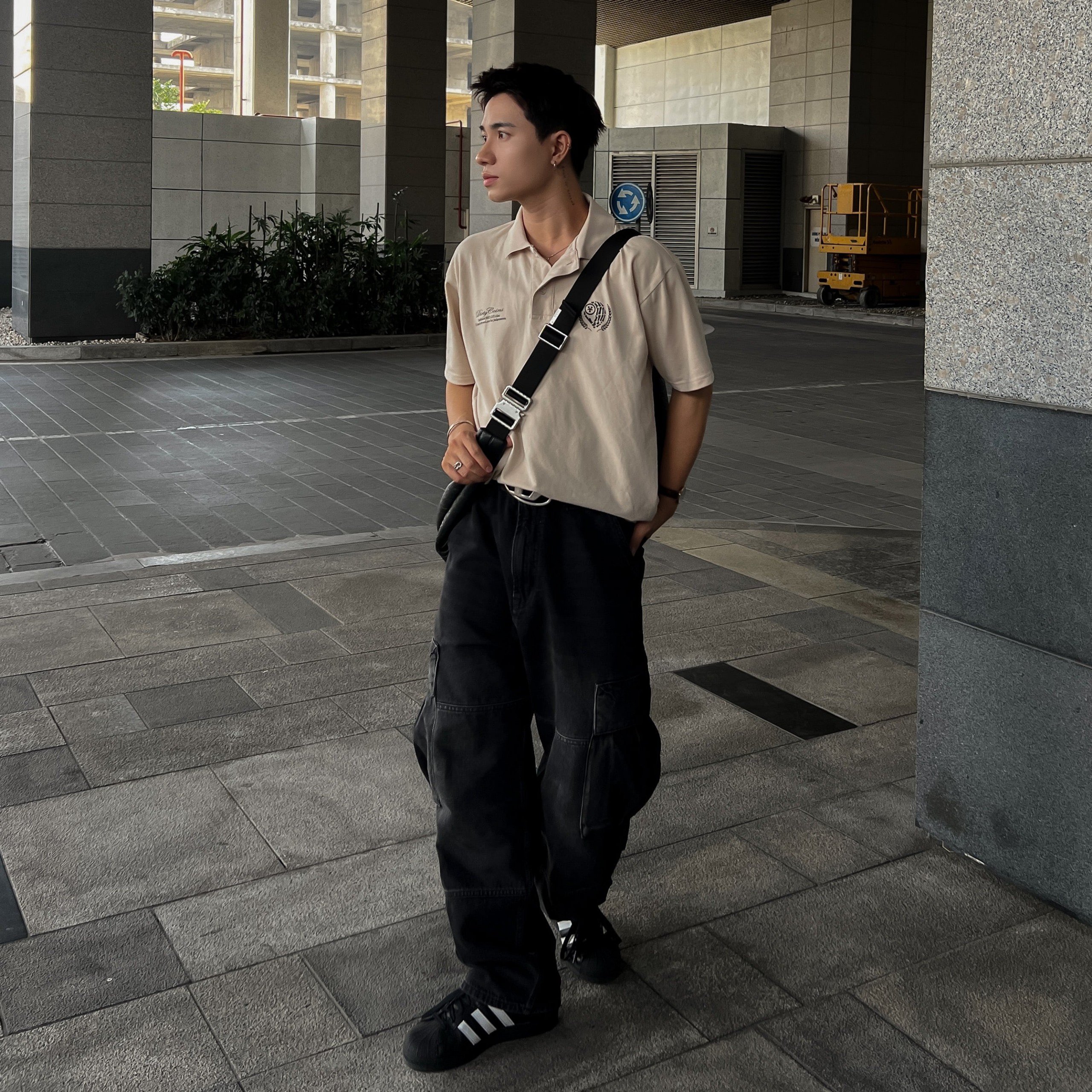 Áo Thun DirtyCoins Academy Regular Polo - Cream