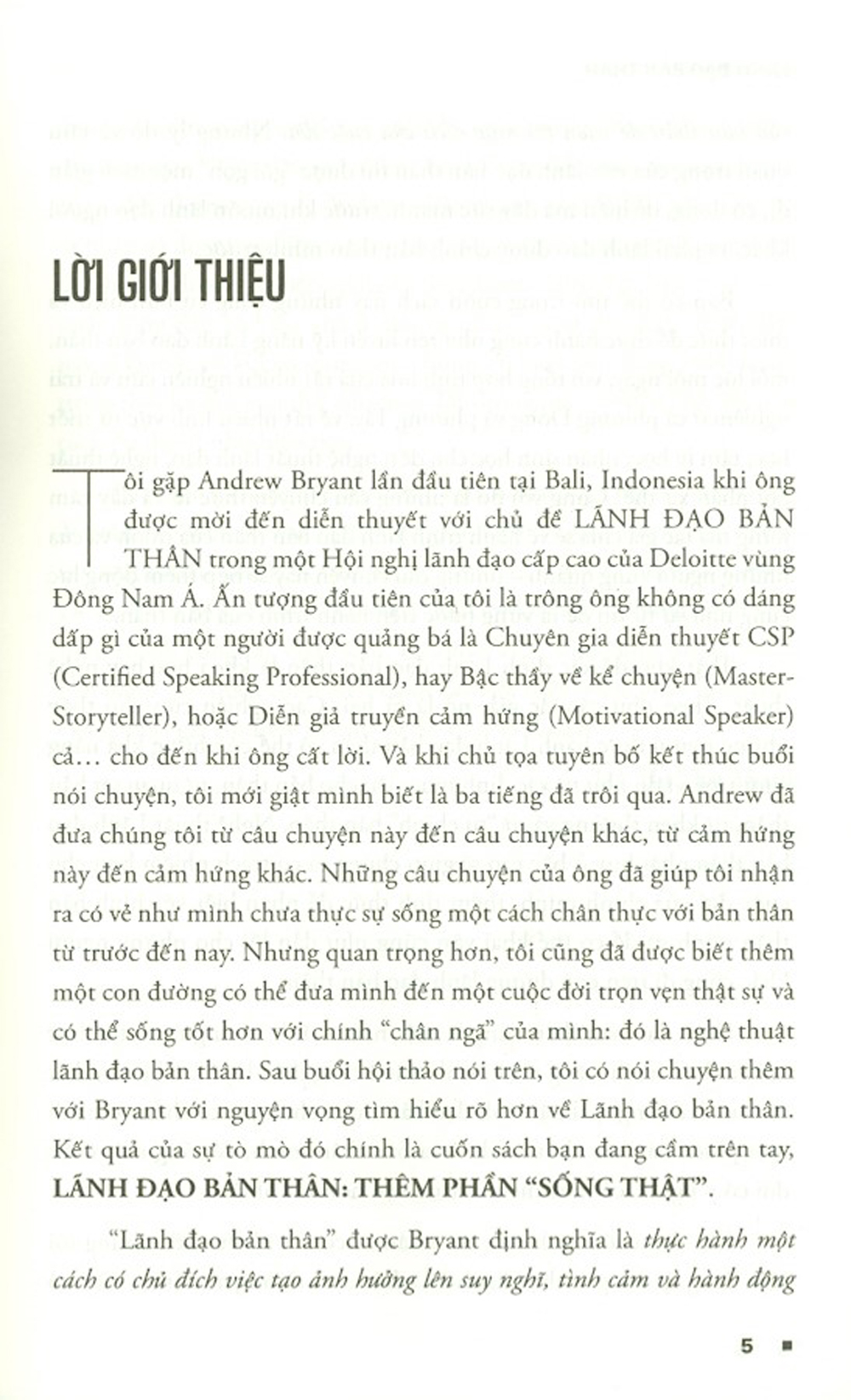 Lãnh Đạo Bản Thân