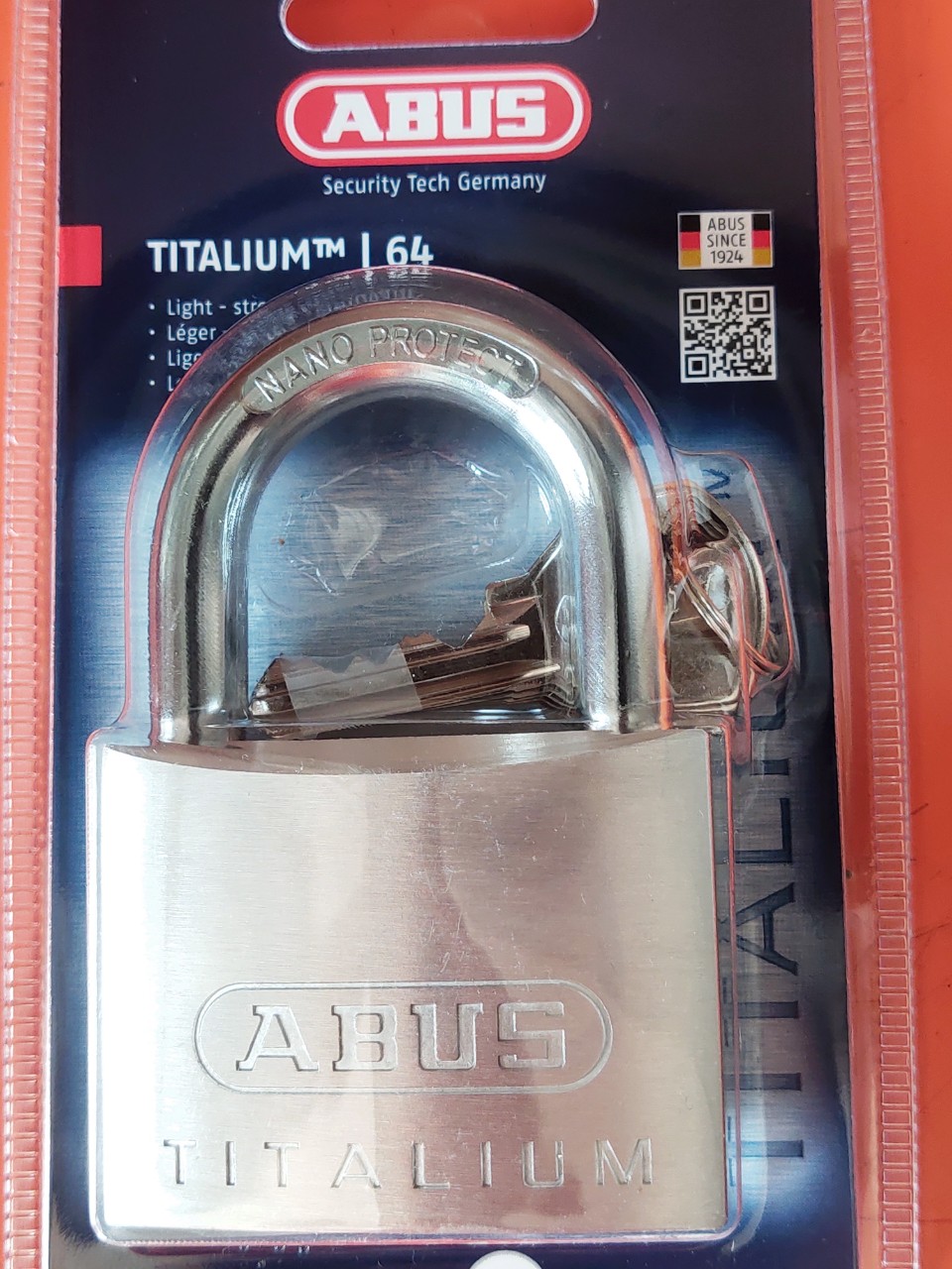 [CHÍNH HÃNG] Khoá Abus Titanium 64ti/60-BH 5 NĂM