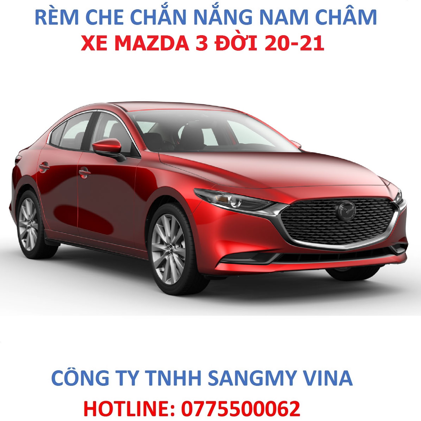 rèm che chắn nắng nam châm xe mazda 3 đời 2020-2022