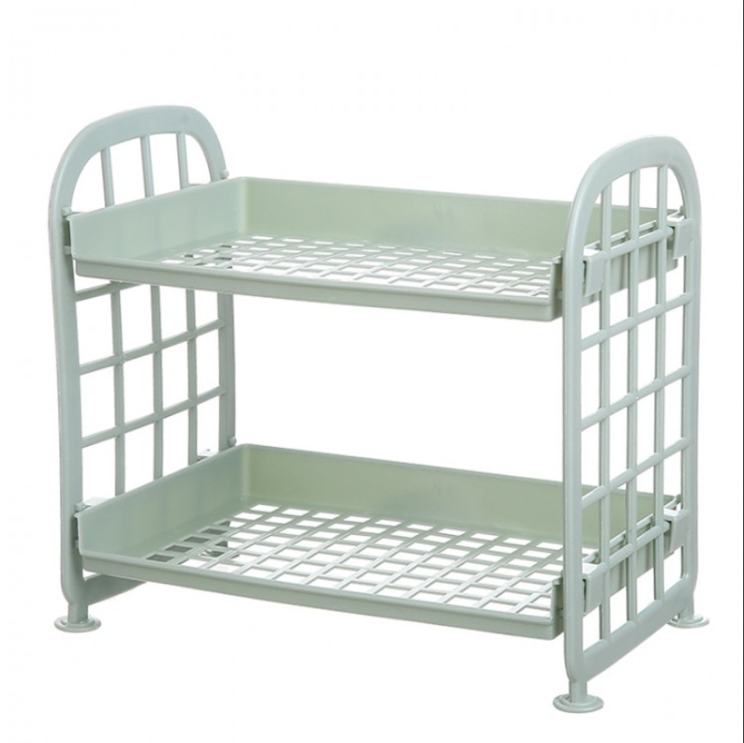 Kệ nhựa 2 tầng mini để bàn