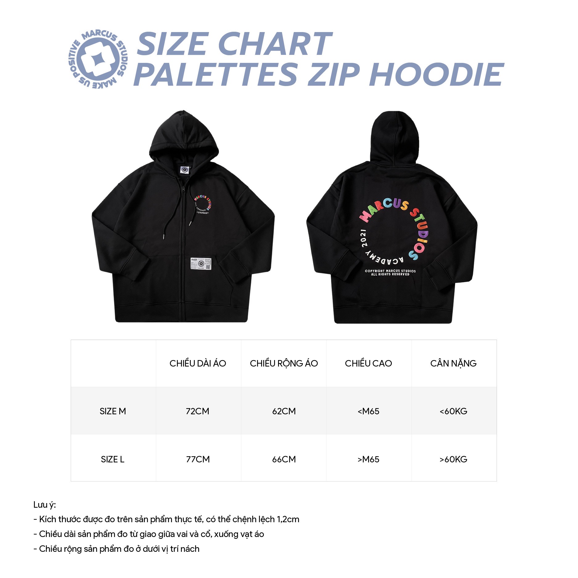 Palettes zip hoodie marcus