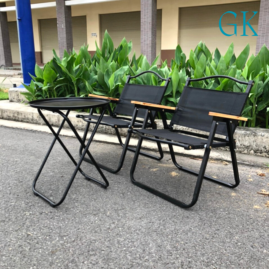 Bộ 2 ghế camping 1 bàn gấp gọn chịu tải 120kg sử dụng trong quán cafe ...