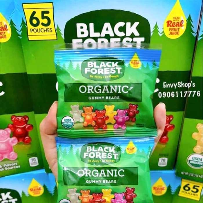 Kẹo dẻo trái cây hữu cơ back forest organic gummy bears 65 gói