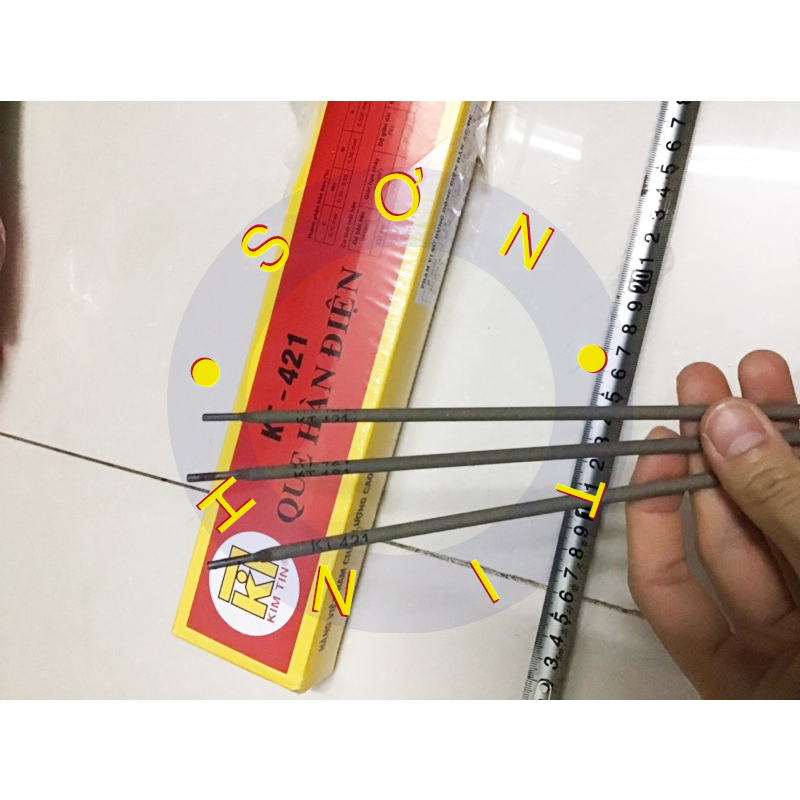 (BÁN LẺ 1KG) QUE HÀN KIM TÍN 2.5 Li- 3.2 Li- 4li QUE HÀN SẮT