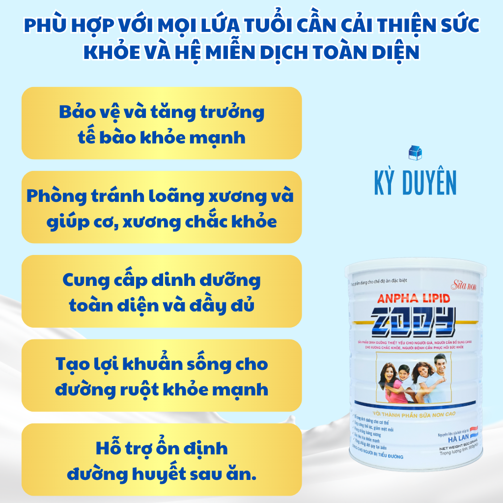 Combo 2 Hộp Sữa Non Anpha Lipid 900gam ZODY