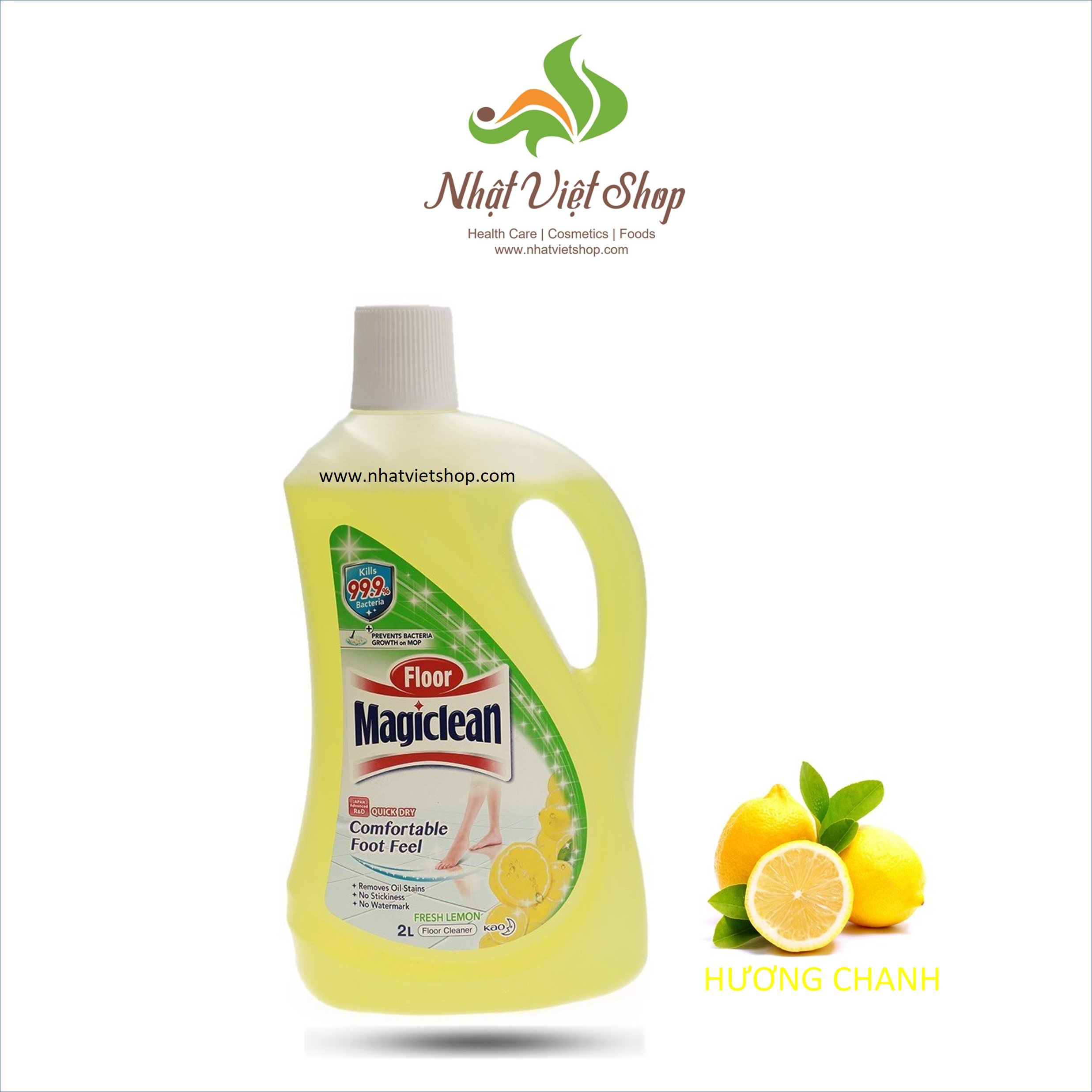 Nước lau sàn magiclean - hương chanh 2 lít/chai