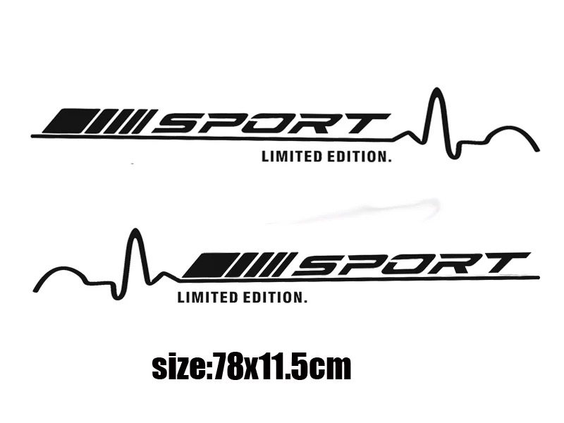 [HCM]Bộ 2 tem dán cửa xe ô tô Sport