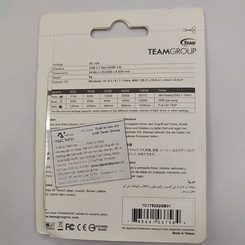 USB 32GB USB 3.0 TEAMGROUP C175 CHÍNH HÃNG TAIWAN 100%