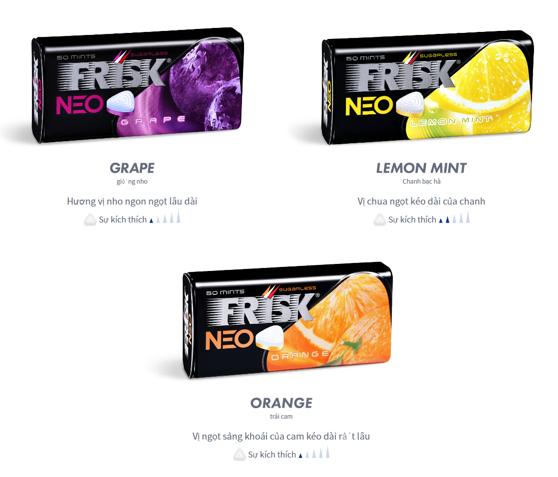 Kẹo frisk neo vị hoa quả Nhật Bản