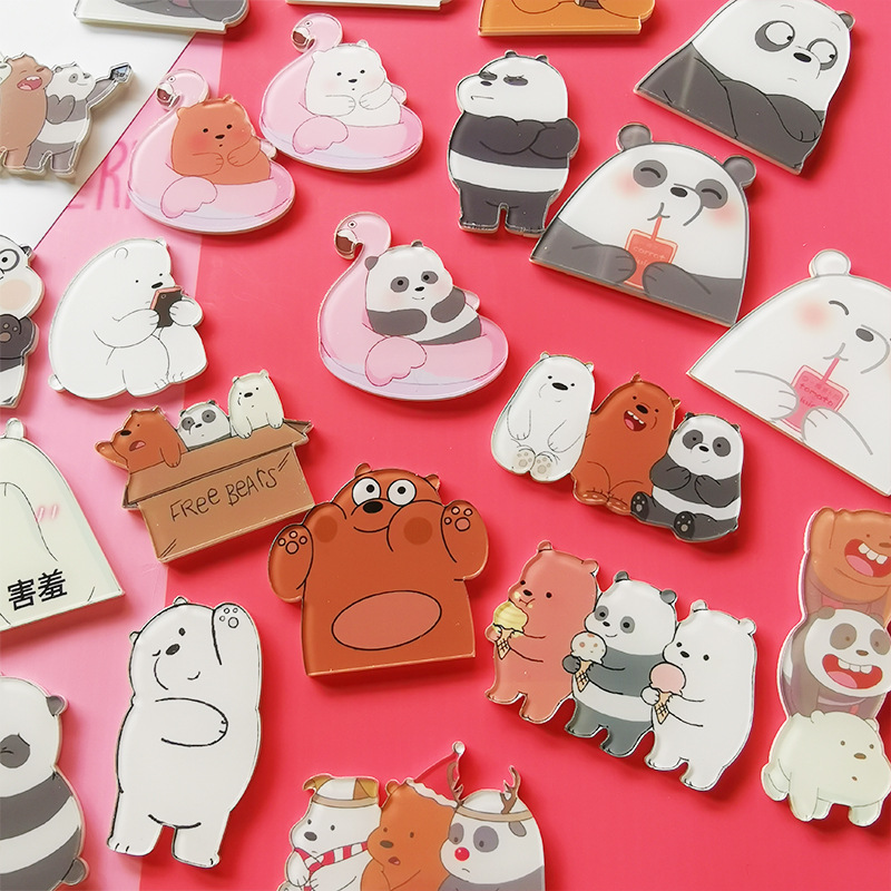 Ghim cài 3 chú gấu We Bare Bears