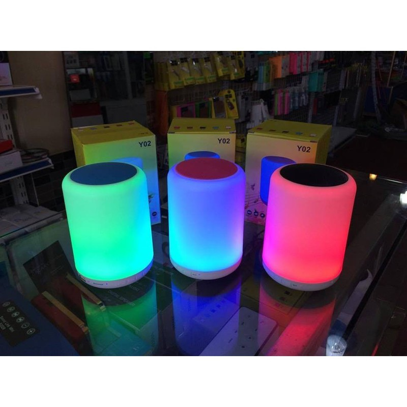 LOA BLUETOOTH Y2 KIÊM ĐÈN NGỦ CẢM ỨNG ĐỒI MÀU