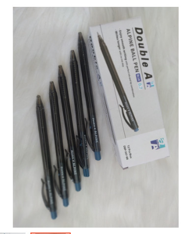 Hộp 12 bút bi bấm - double a 507 mực xanh - ngòi 0.7