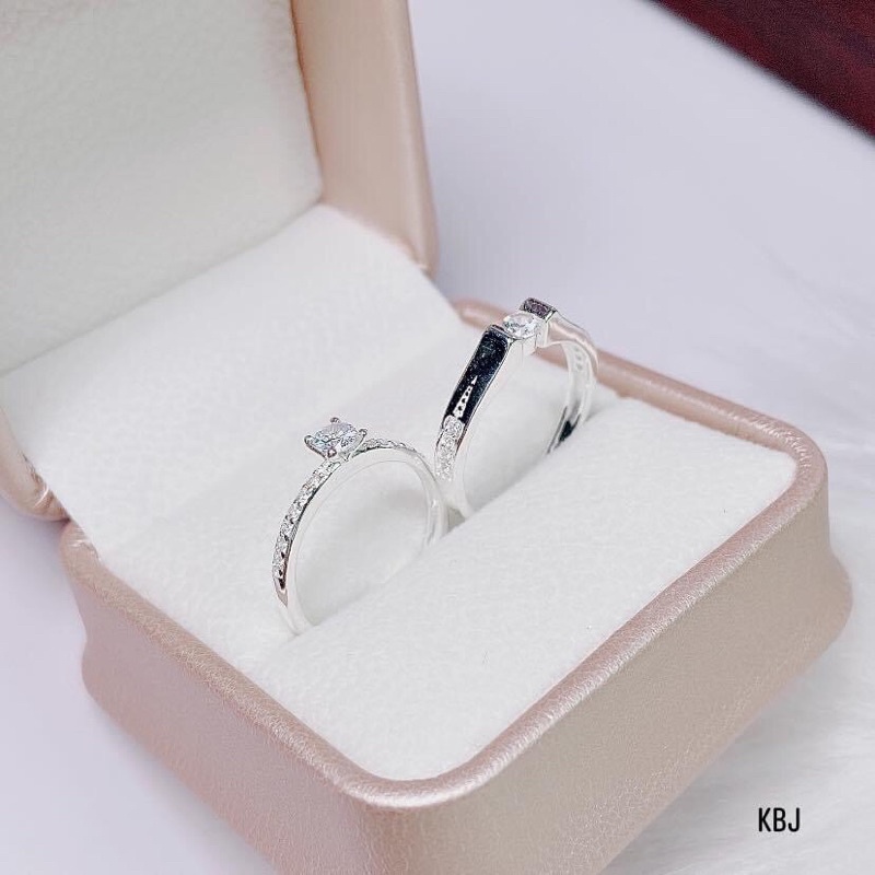 Nhẫn đôi bạc thật giá rẻ, nhẫn cặp tình yêu chất liệu bạc ta - Kho sỉ bạc Nhất Linh