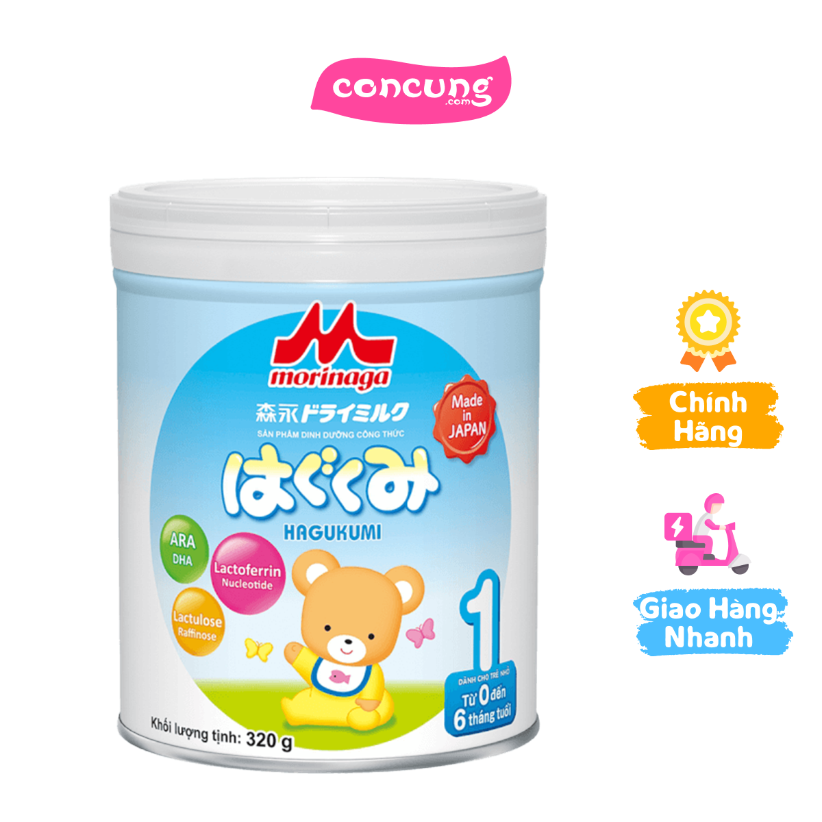 Morinaga số 1 , 0-6 tháng, 320g