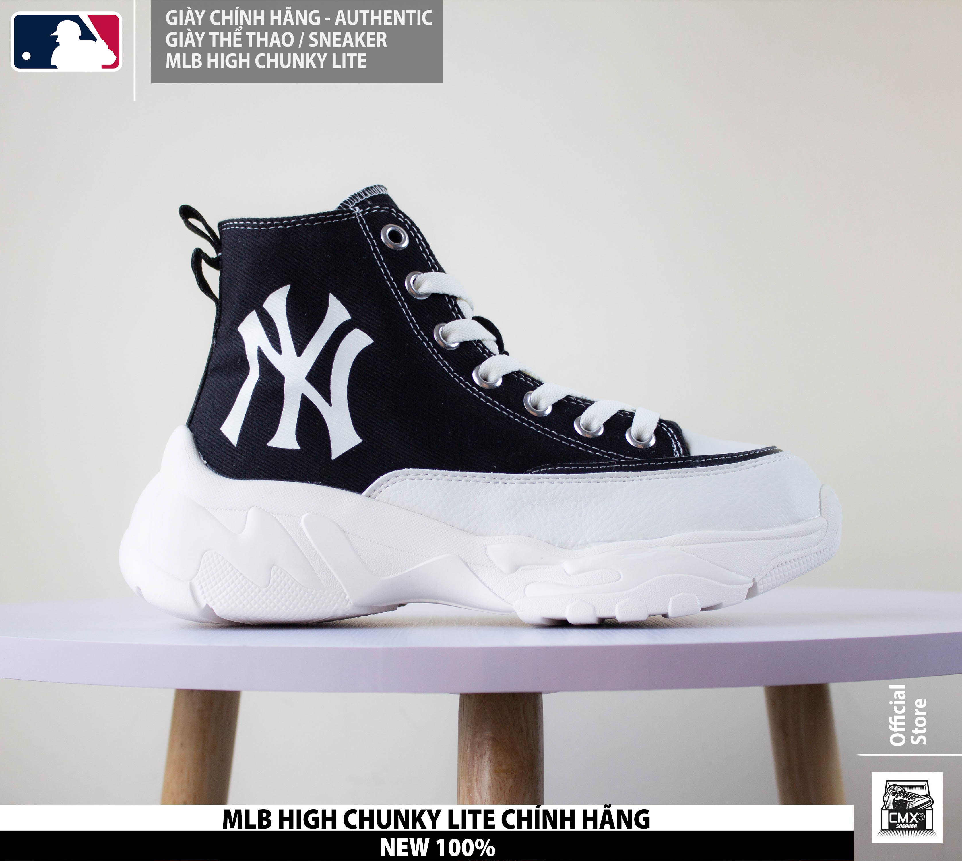 [ HÀNG CHÍNH HÃNG CÓ SẴN ] Giày MLB HIGH CHUNKY LITE - HÀNG CHÍNH HÃNG 100%