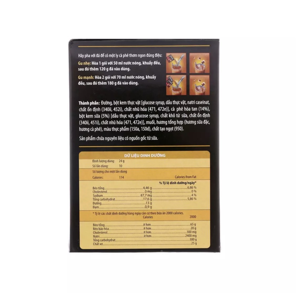[HCM] Cafe Phố cà phê sữa hoà tan 240g[10 gói x24g]
