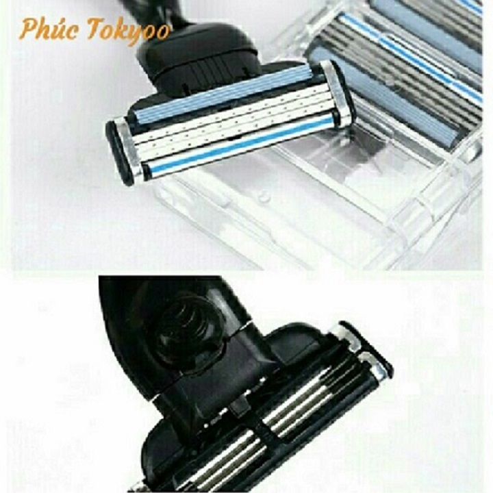 Dao cạo râu 3 lưỡi loại tốt Fuli 3 (Cán + 8 lưỡi )