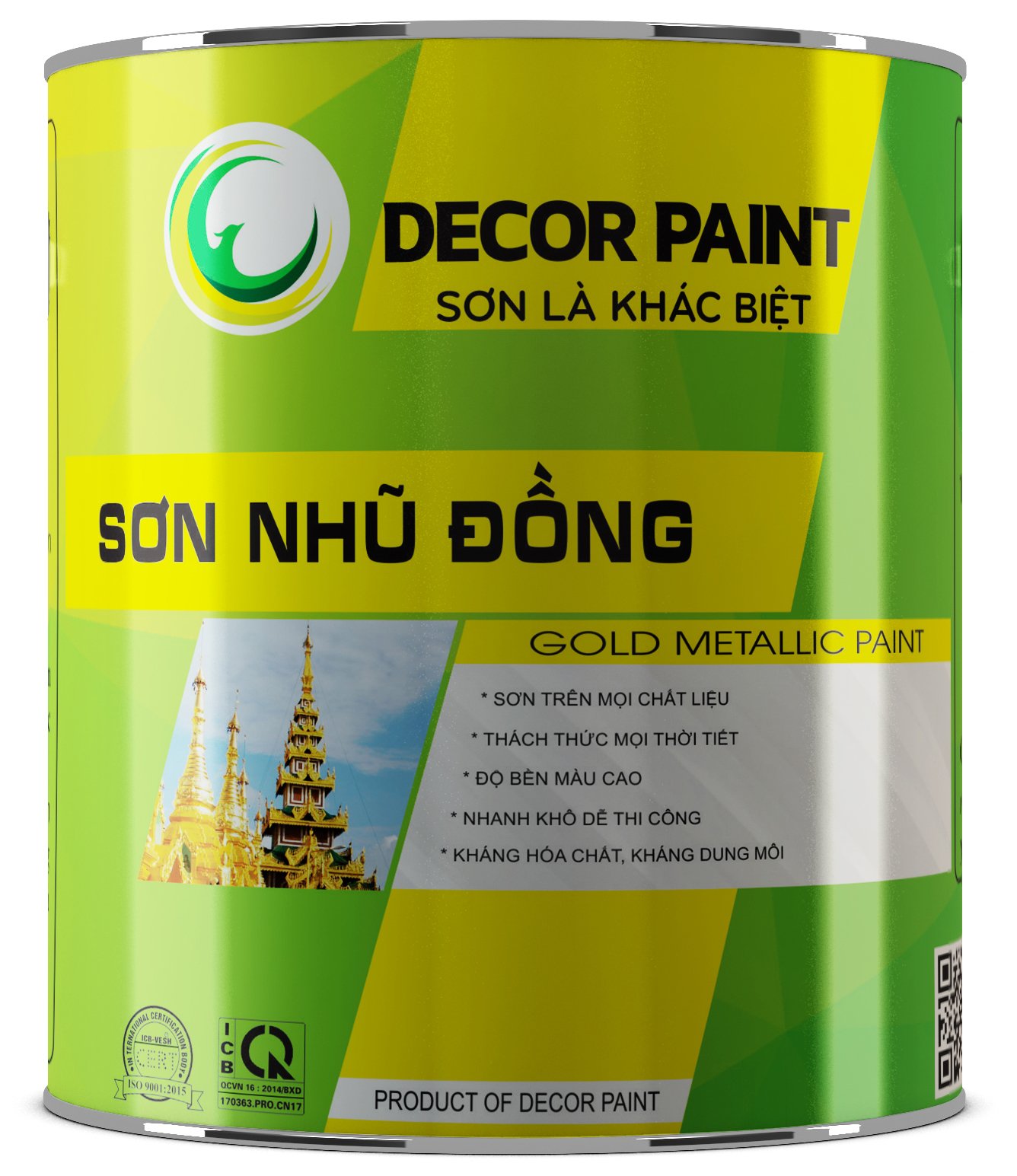 Sơn nhũ đồng màu siêu đẹp Decor Paint loại 1kg