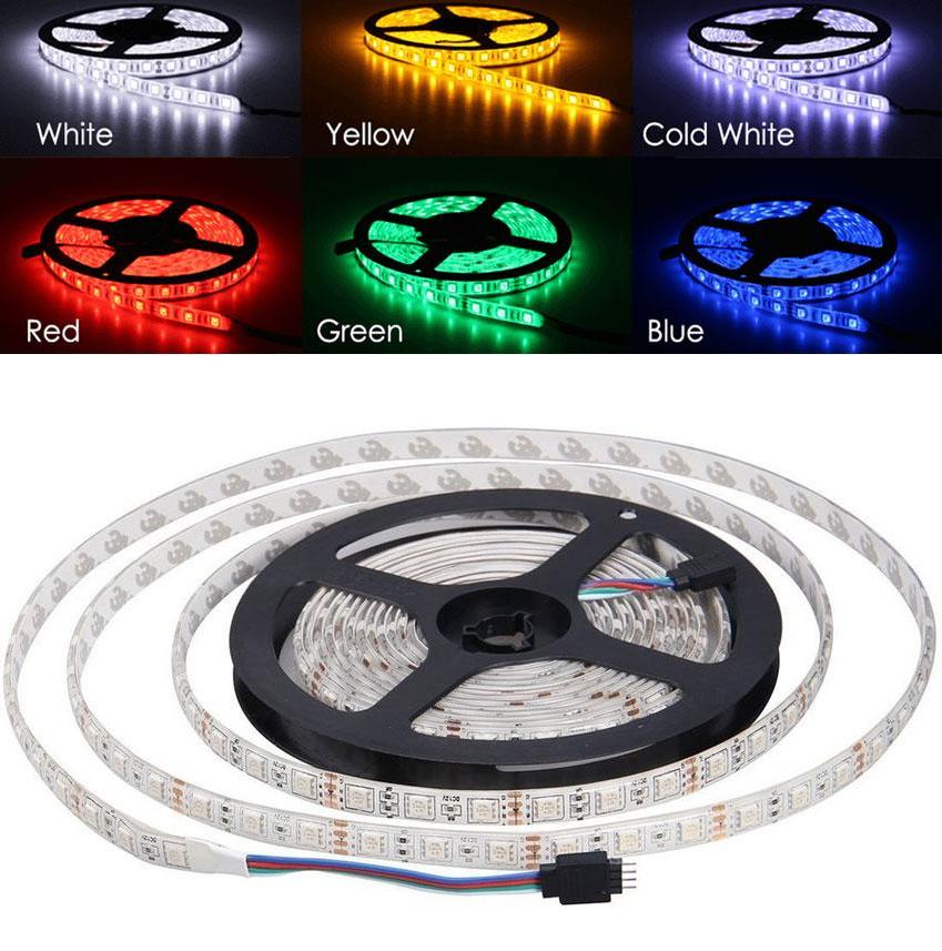 Đèn LED dây dán 12V siêu sáng RGB có remote 5050 + Nguồn