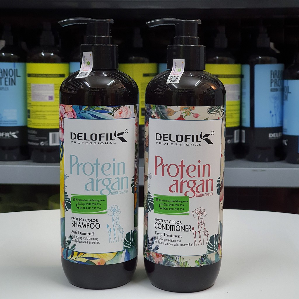 [HCM]Dầu gội xả số 3 Delofil Protein Argan 500mlx2