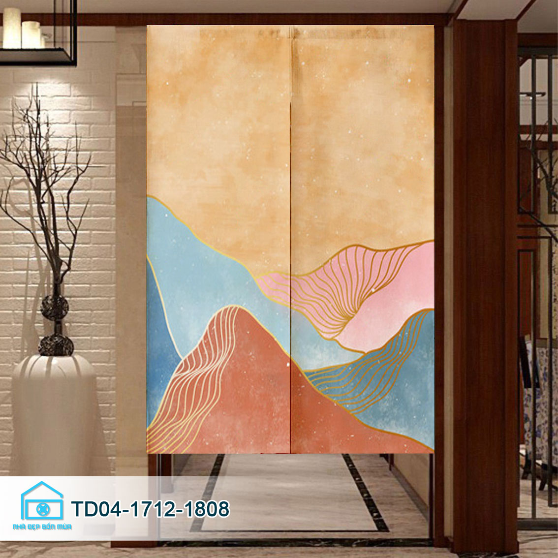 Rèm cửa Noren ,rèm phong cách Nhật Bản Tín Phát Decor, rèm nhà hàng ,rèm treo lối đi