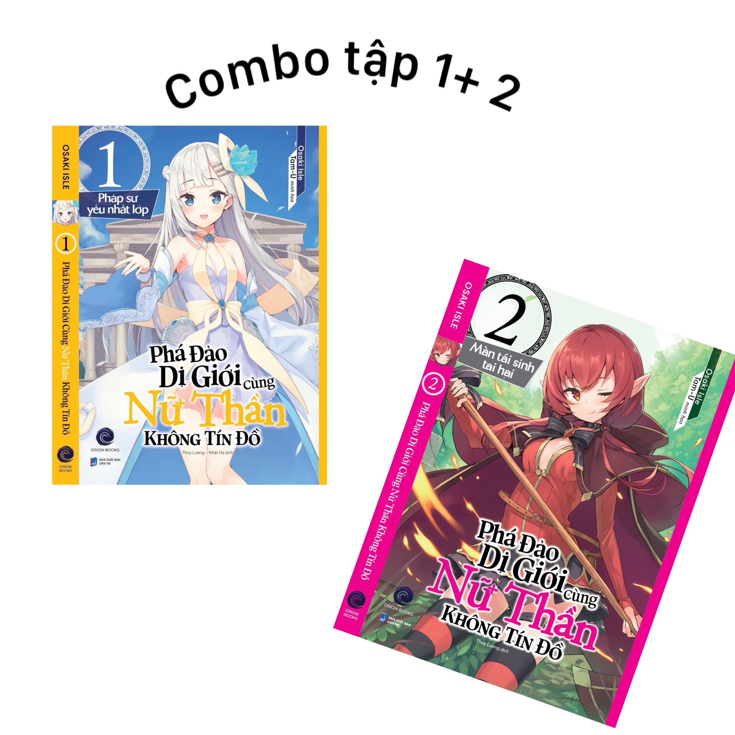Sách combo sách - phá đảo dị giới cùng nữ thần không tín đồ tập 1+ tập 2 - light novel fn-mk