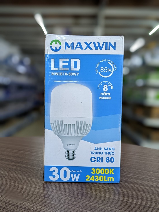 Bóng đèn Led trụ Maxwin ánh sáng trắng, vàng