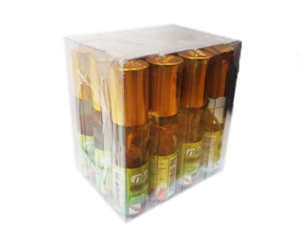 Lốc 12 Chai Dầu Gió Thái Lan Green Herb Oil – Dầu Thảo Dược Nhân Sâm – Dầu Lăn Nhân Sâm – Hàng Chuẩn Rất Thơm (8ml x12) cao cấp