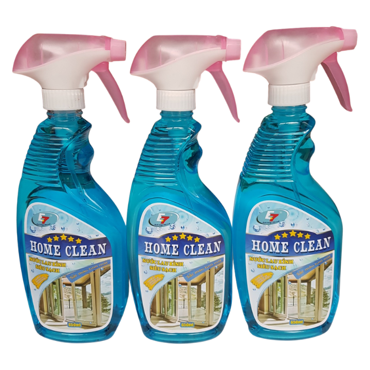 Nước lau kính HOME CLEAN đa năng - Chai 650ml - Sạch thơm an toàn
