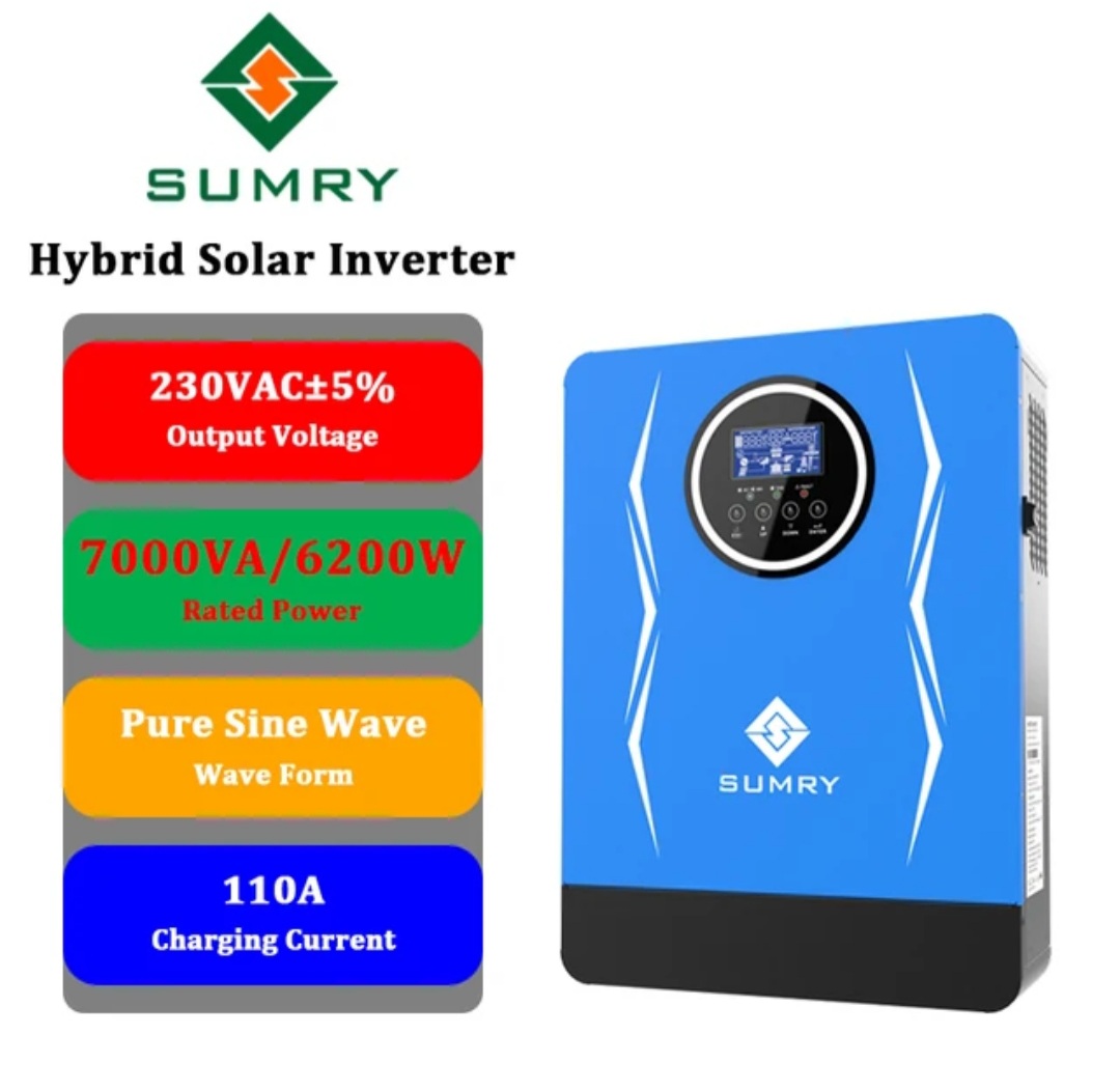 Biến tần độc lập 6200w 48v áp cao 55v-450v sạc mppt 110a sp-7000