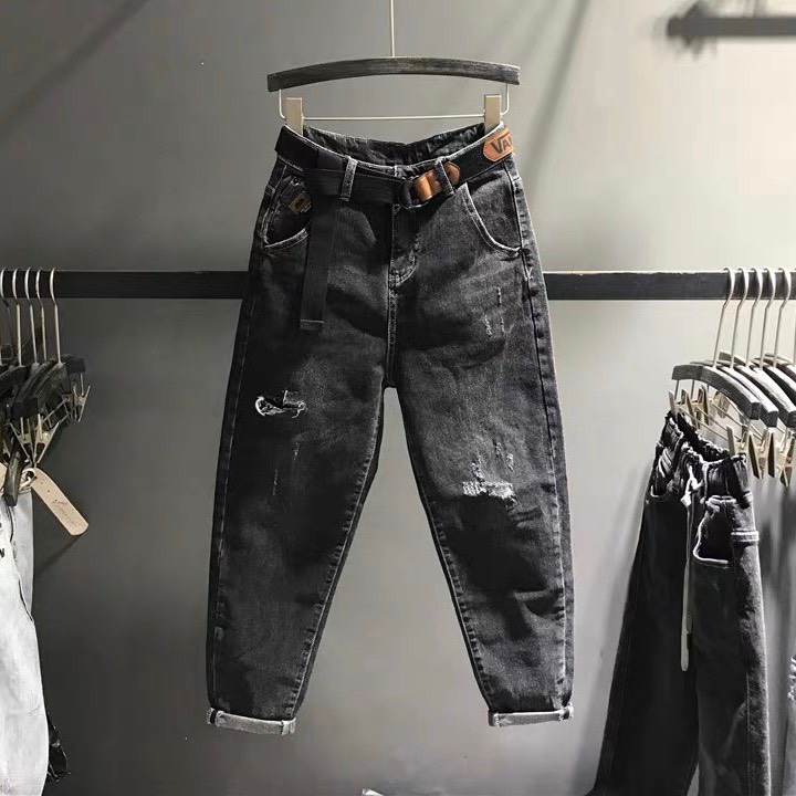 [HCM]( hót ) quần baggy jean nữ chất bò màu xám rách mẫu mới 2020 CHERYSHOP94 CR125