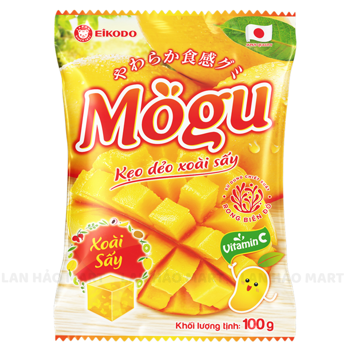 Kẹo dẻo Mogu xoài sấy gói 100g