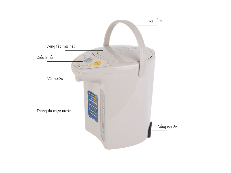 Bình Thủy điện Tiger PDR-S30W 3L (Trắng)