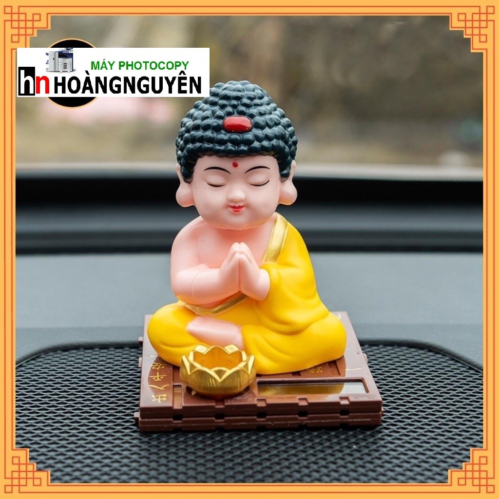 Tượng phật thích ca bổn sư phật tổ gật đầu dùng năng lượng mặt trời
