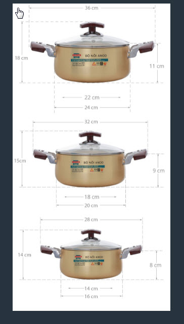 bộ nồi sunhouse - sh 6634