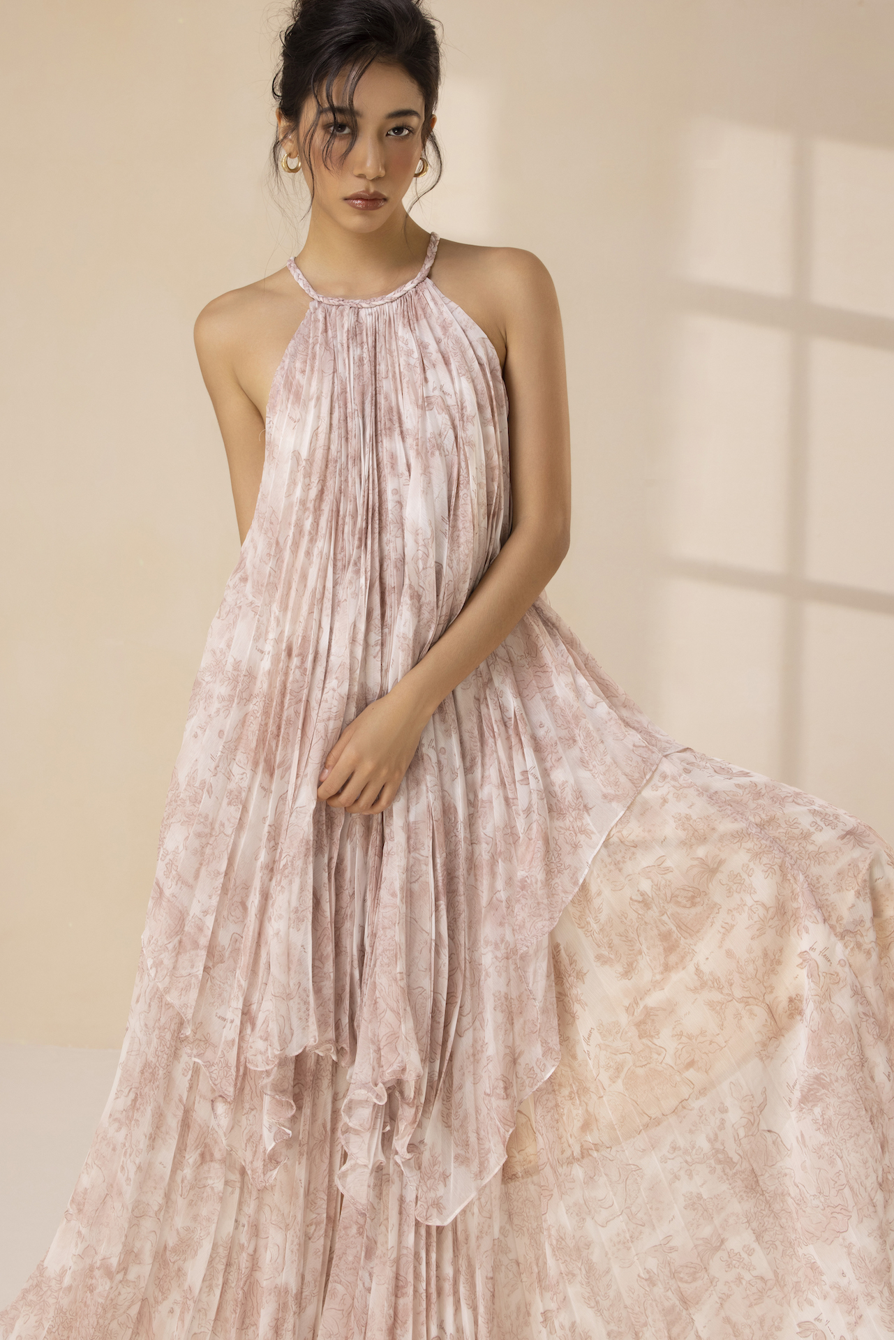 Des Fleurs - Váy xoè dập ly dài Ciel Pleated