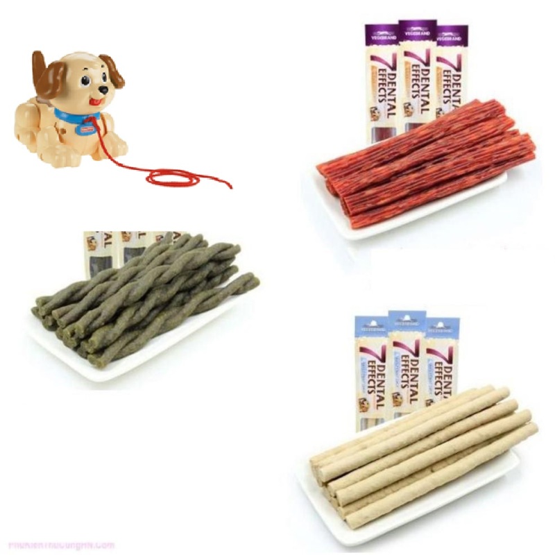 HCM- Túi 10 cái- Xương que cho chó gặm phù hợp với chó dưới 7kg / thức ăn chó / bánh thưởng chó / xương chó gặm / xương đũa chó / xương nhai sạch răng chó / xương gặm thơm miệng chó